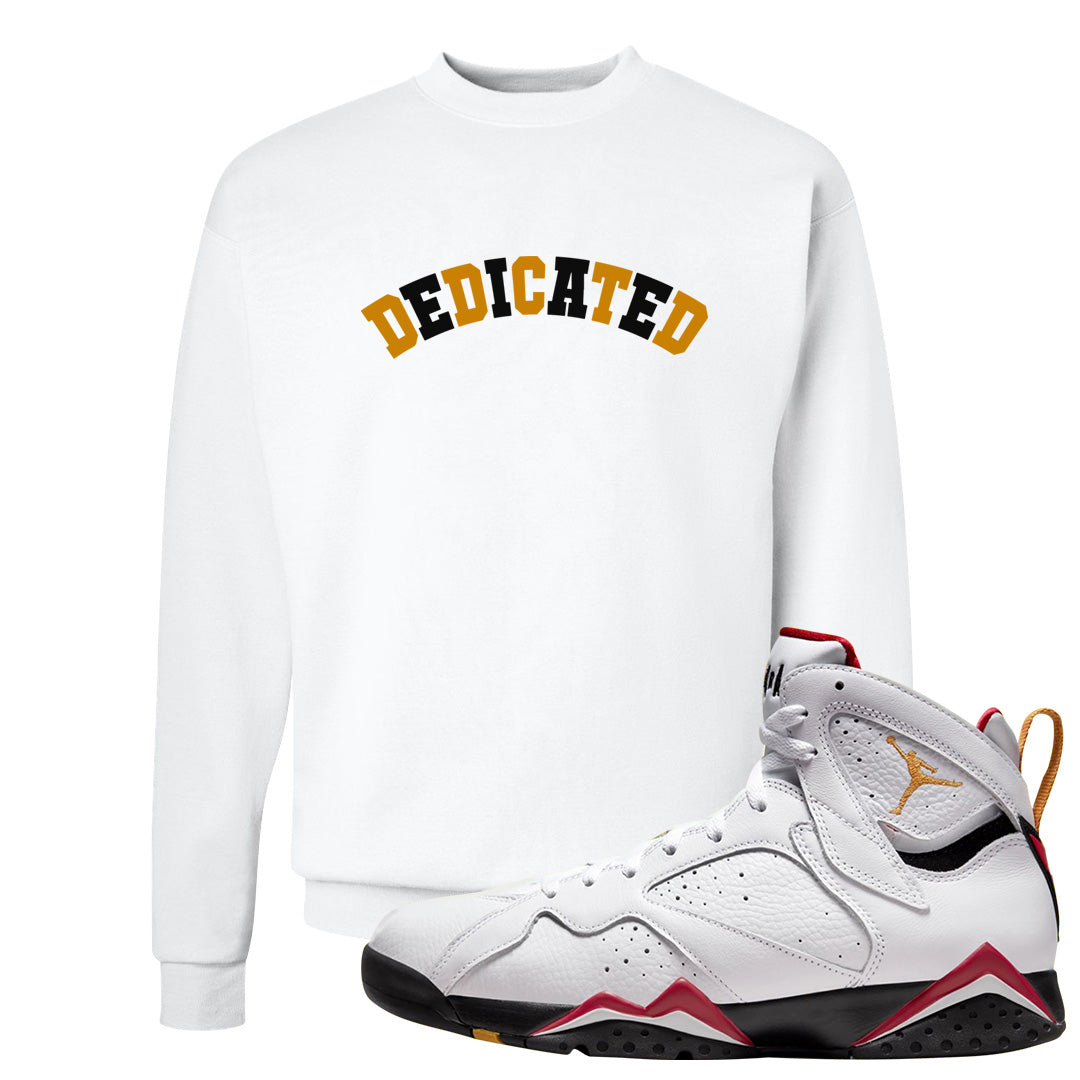 Cardinal 7s Crewneck Sweatshirt | Dedicated, White