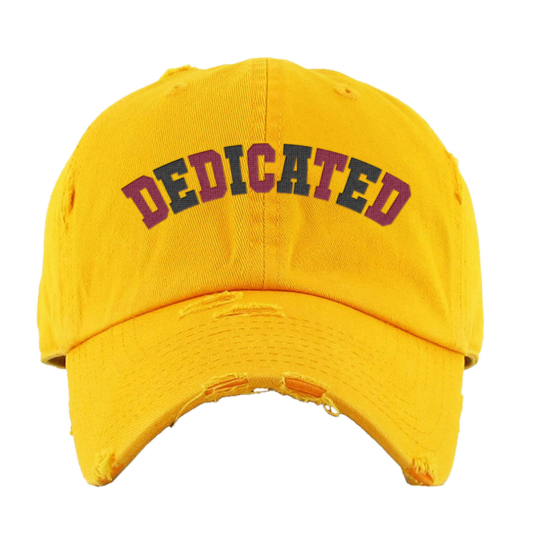 Cardinal 7s Distressed Dad Hat | Dedicated, Gold