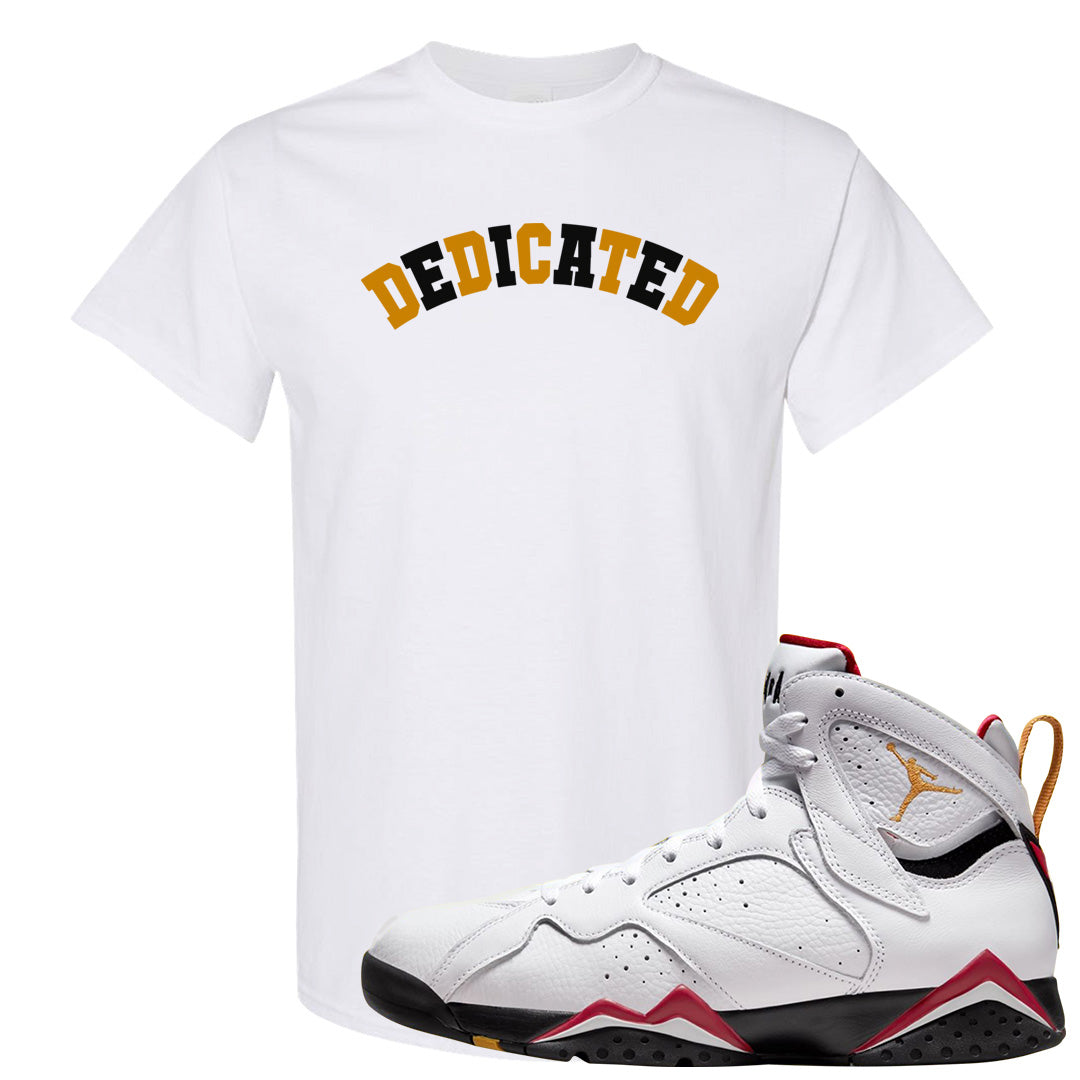 Cardinal 7s T Shirt | Dedicated, White