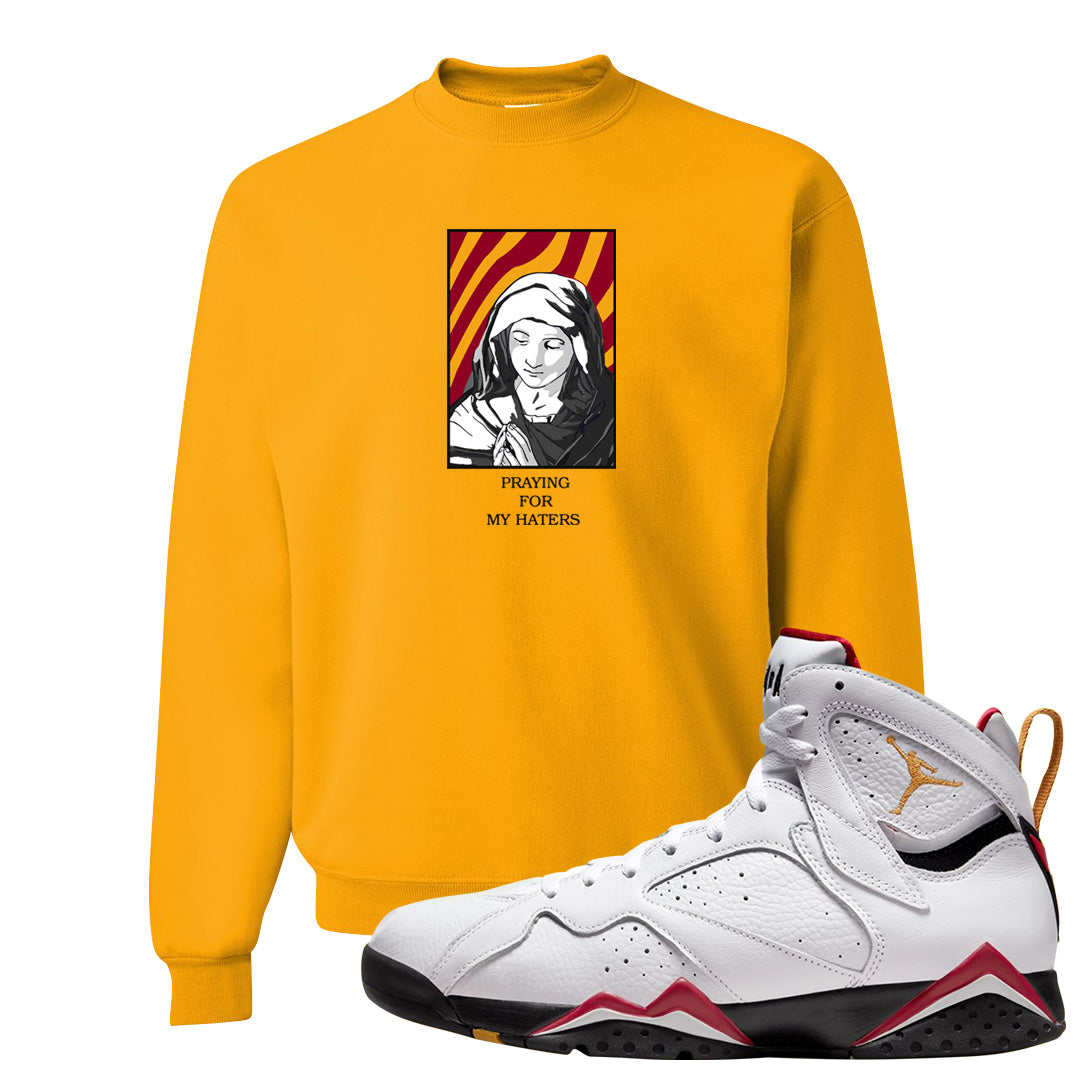 Cardinal 7s Crewneck Sweatshirt | God Told Me, Gold