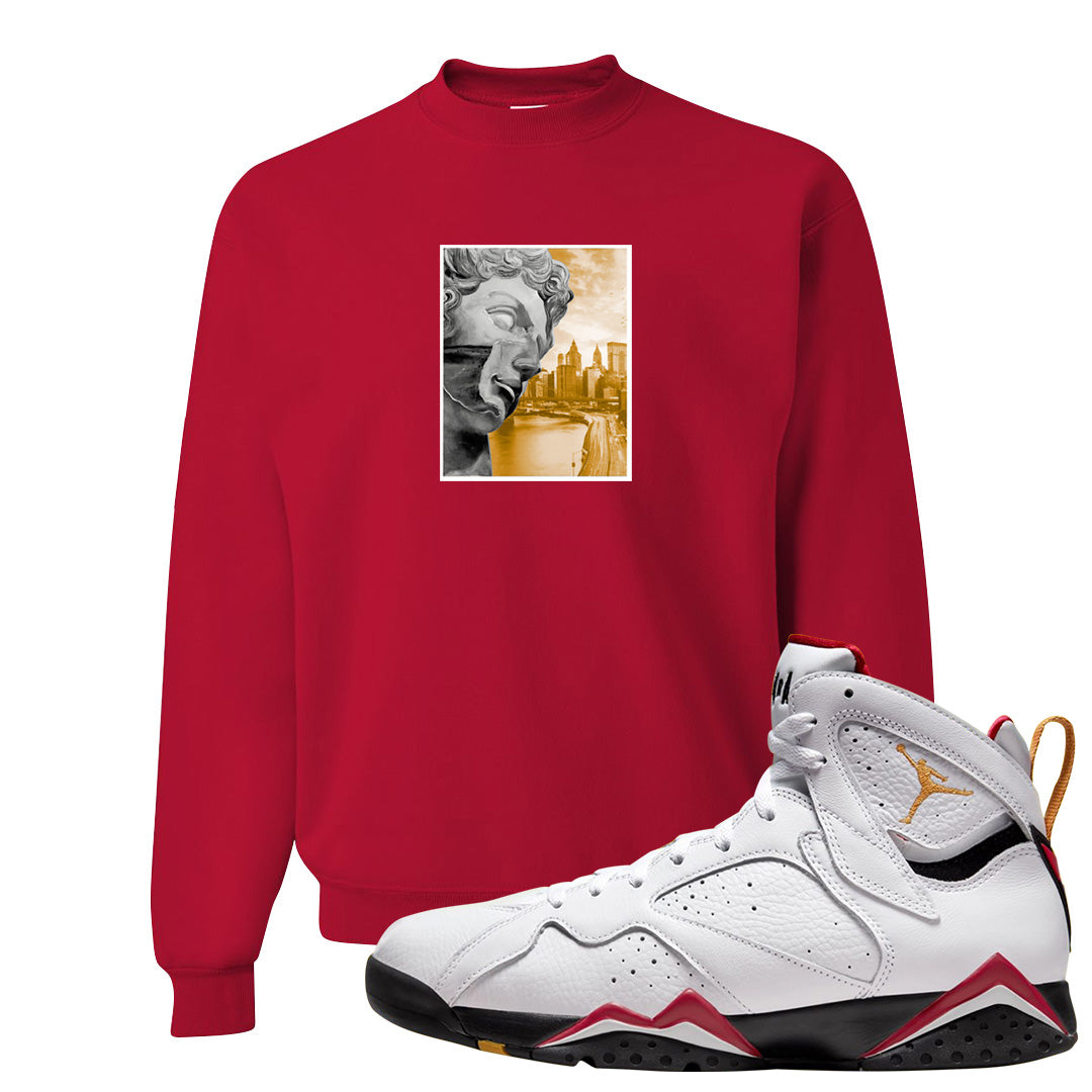 Cardinal 7s Crewneck Sweatshirt | Miguel, Red