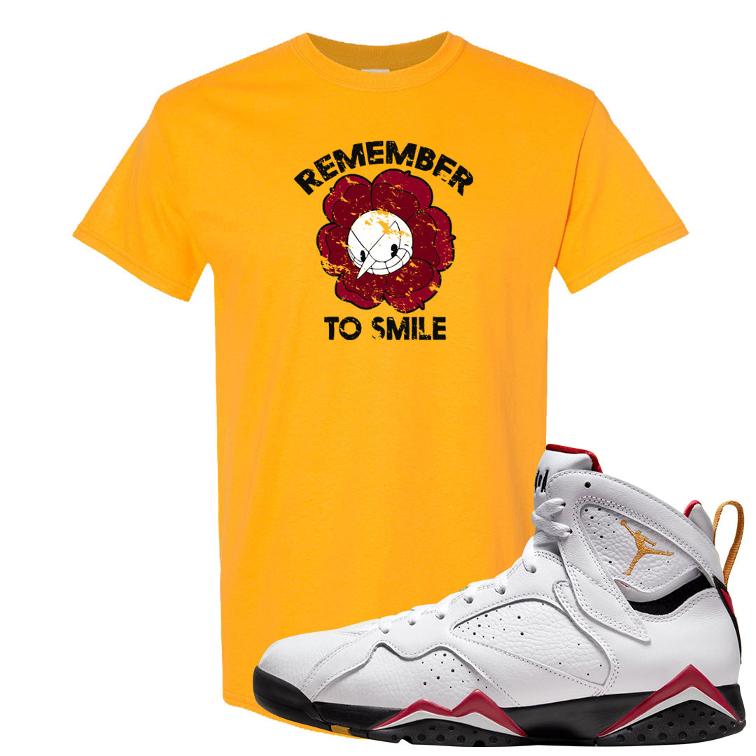 Cardinal 7s T Shirt | Remember To Smile, Gold