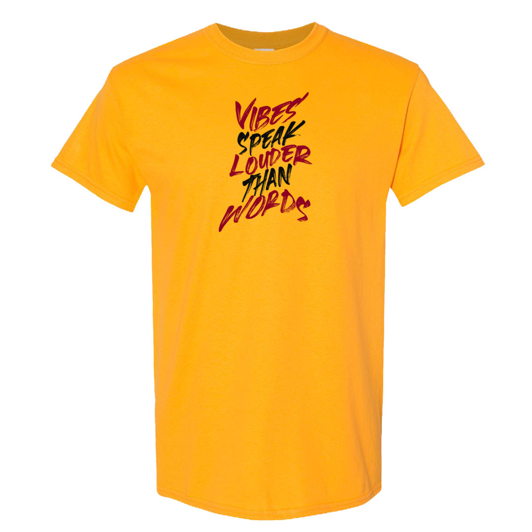 Cardinal 7s T Shirt | Vibes Speak Louder Than Words, Gold