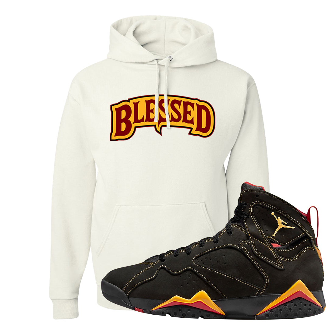 Citrus 7s Hoodie | Blessed Arch, White