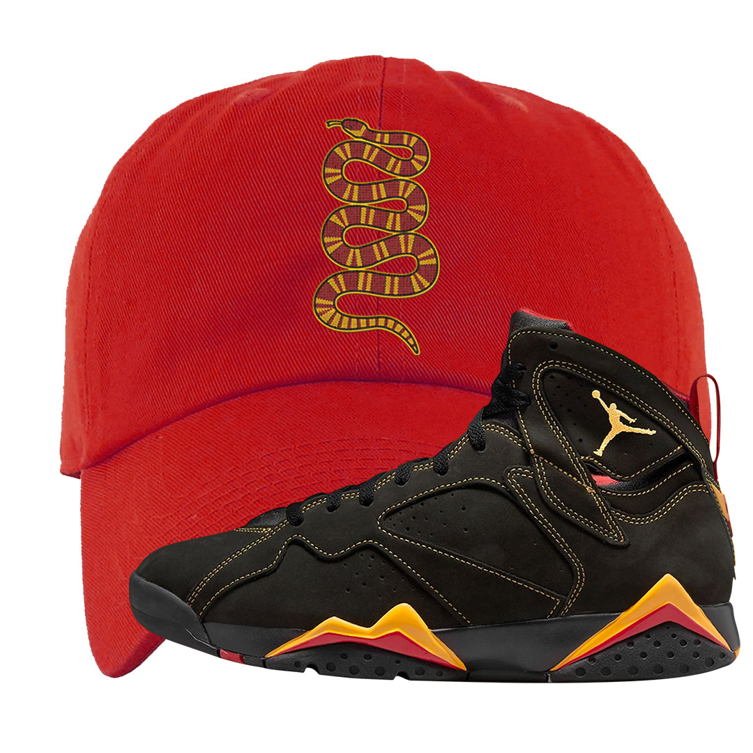 Citrus 7s Dad Hat | Coiled Snake, Red