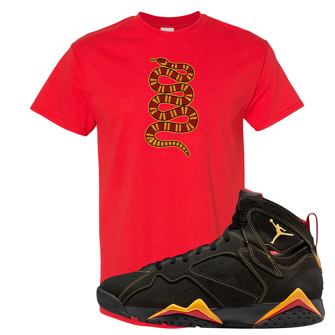 Citrus 7s T Shirt | Coiled Snake, Red