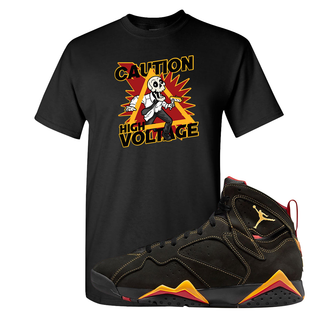 Citrus 7s T Shirt | Caution High Voltage, Black