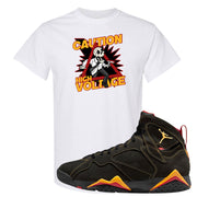 Citrus 7s T Shirt | Caution High Voltage, White