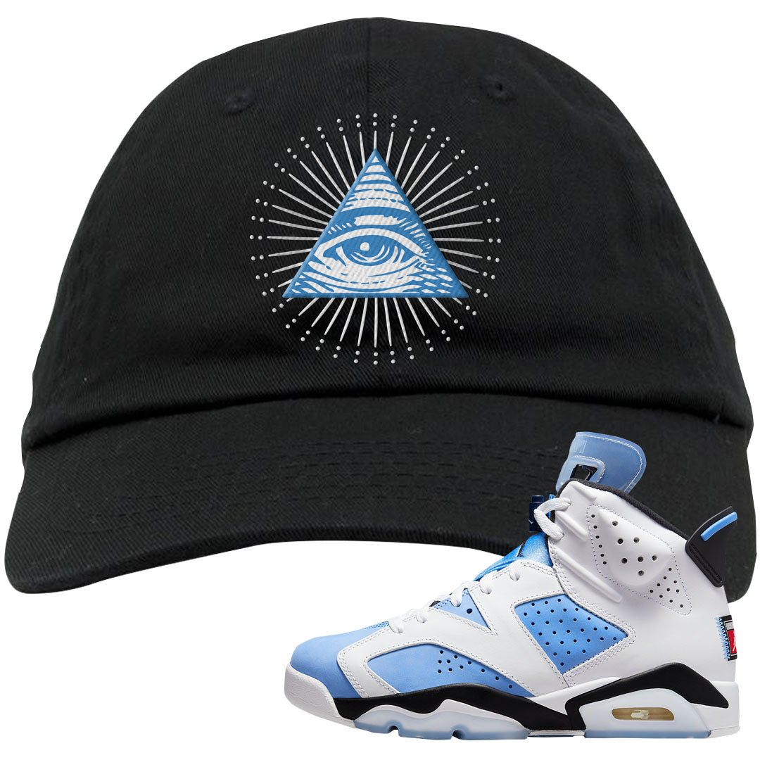 UNC 6s Dad Hat | All Seeing Eye, Black