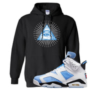 UNC 6s Hoodie | All Seeing Eye, Black