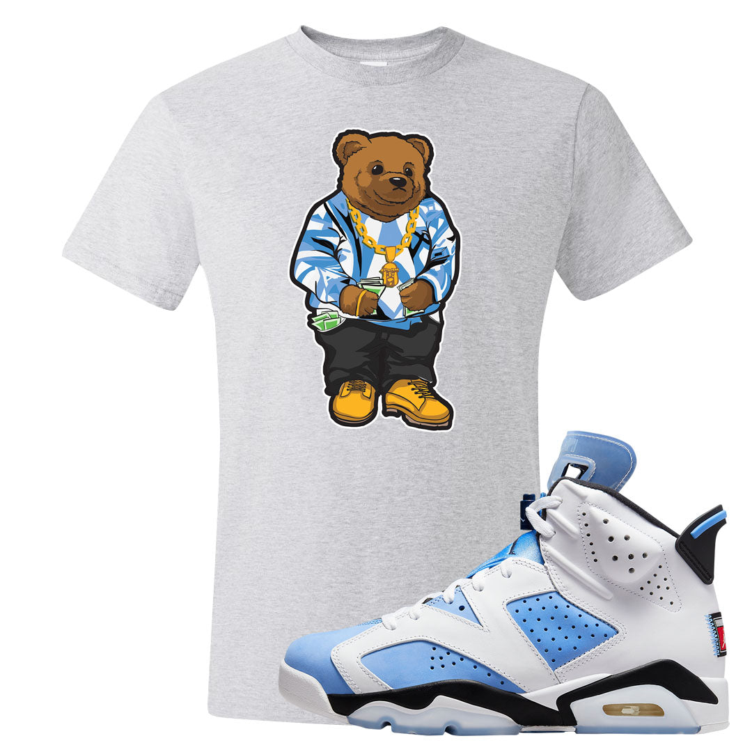 UNC 6s T Shirt | Sweater Bear, Ash