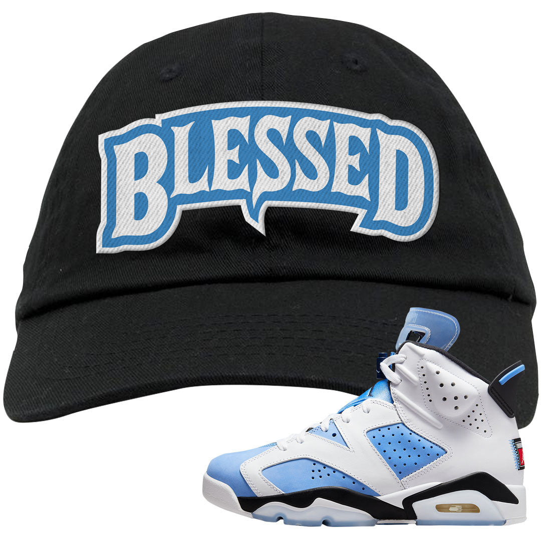 UNC 6s Dad Hat | Blessed Arch, Black