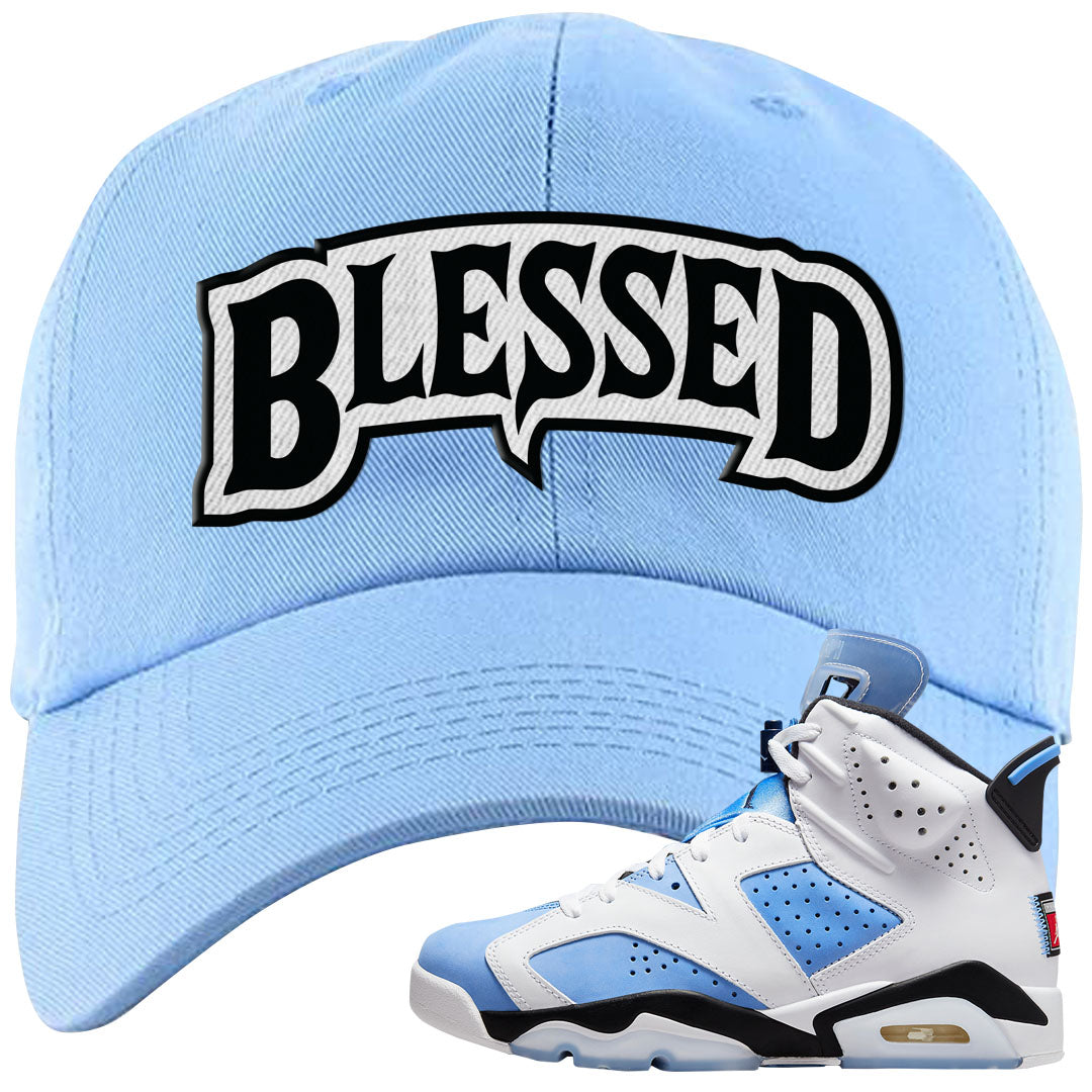 UNC 6s Dad Hat | Blessed Arch, Light Blue