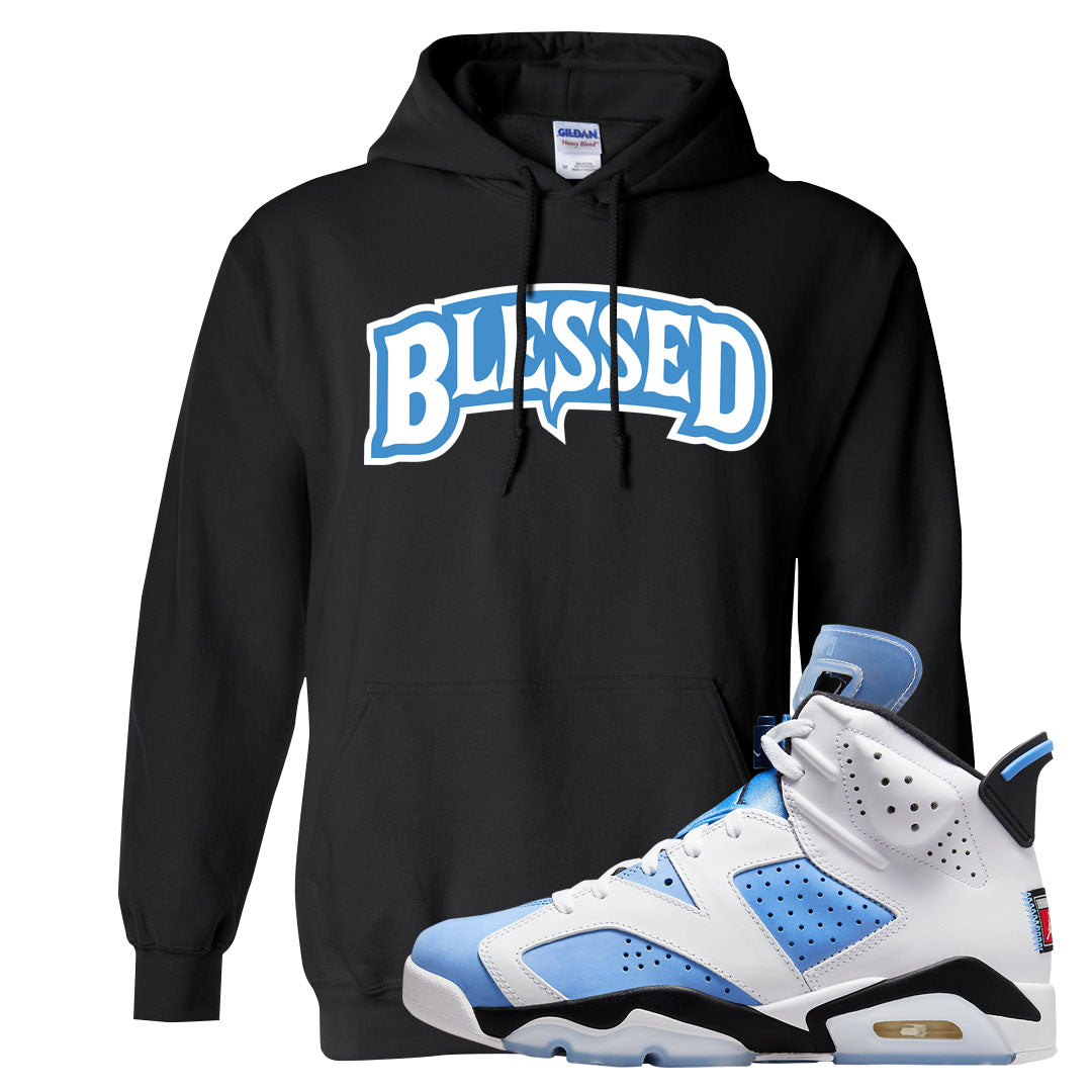 UNC 6s Hoodie | Blessed Arch, Black