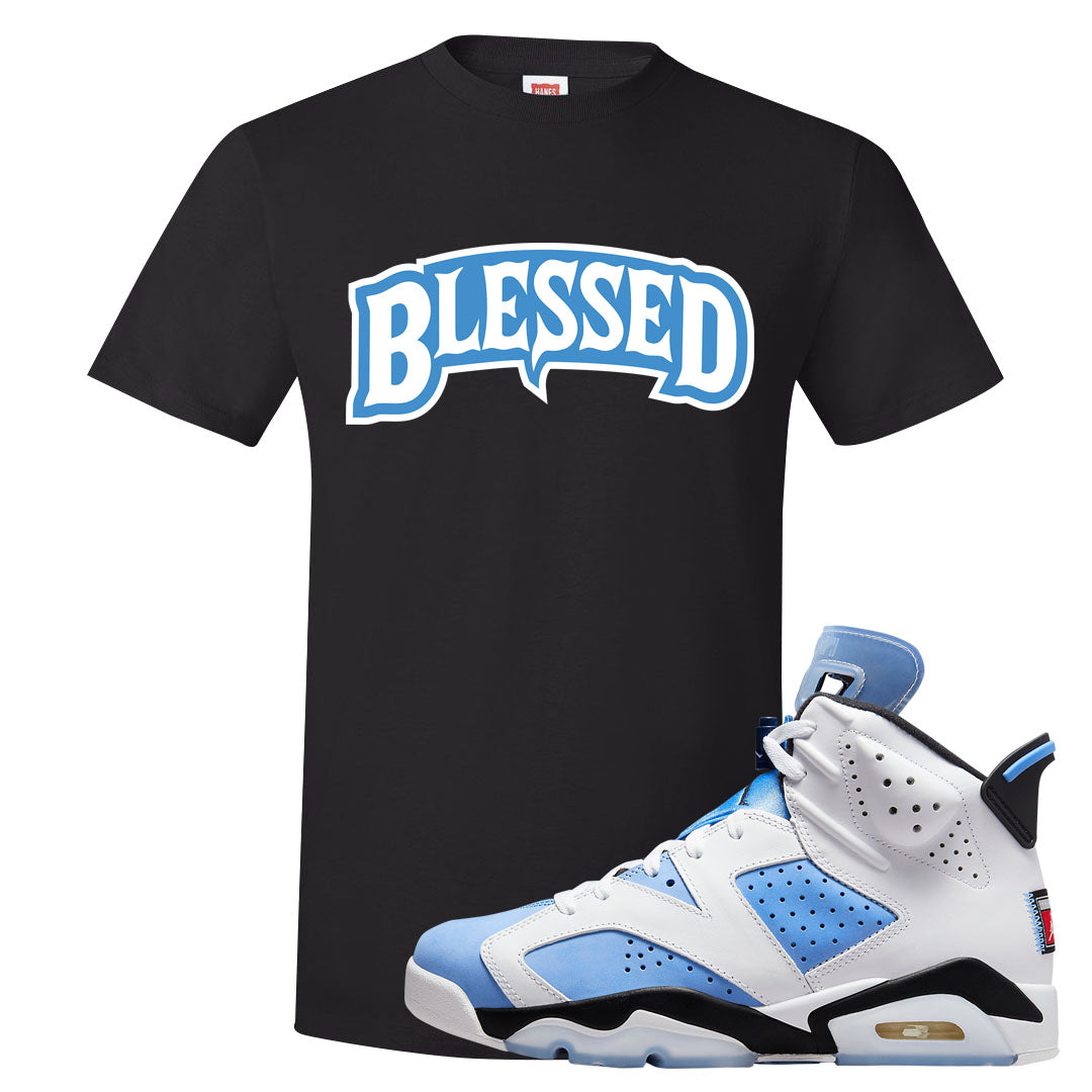 UNC 6s T Shirt | Blessed Arch, Black