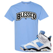 UNC 6s T Shirt | Blessed Arch, Carolina Blue