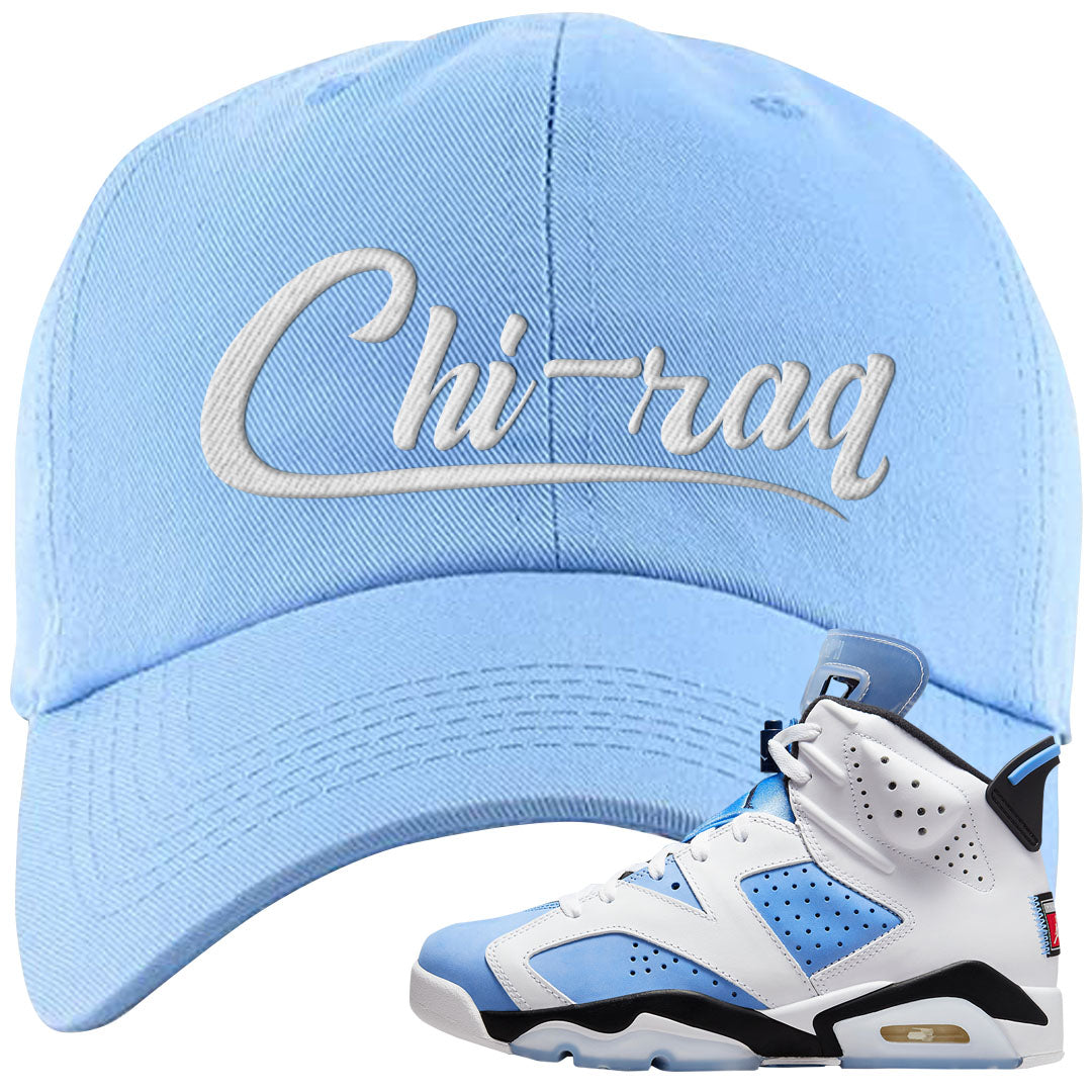 UNC 6s Dad Hat | Chiraq, Light Blue