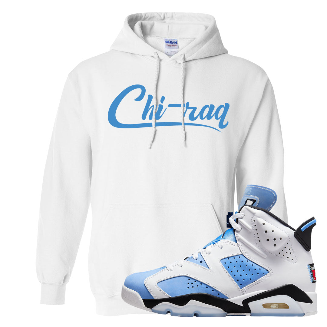 UNC 6s Hoodie | Chiraq, White