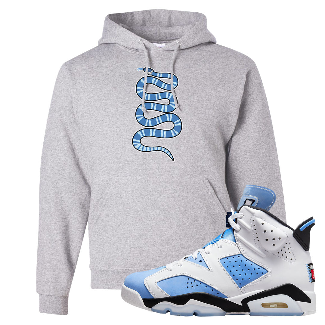 UNC 6s Hoodie | Coiled Snake, Ash