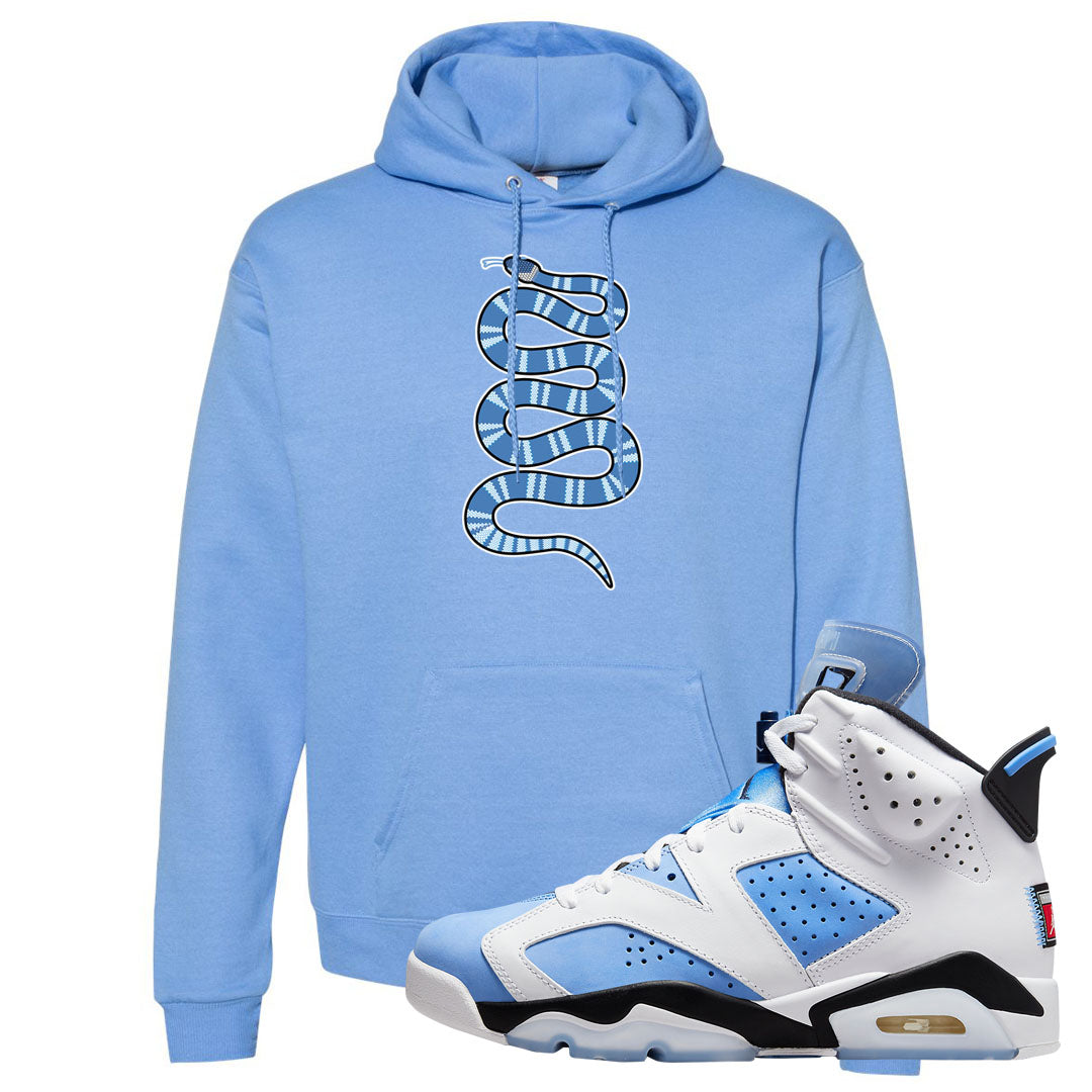 UNC 6s Hoodie | Coiled Snake, Carolina Blue