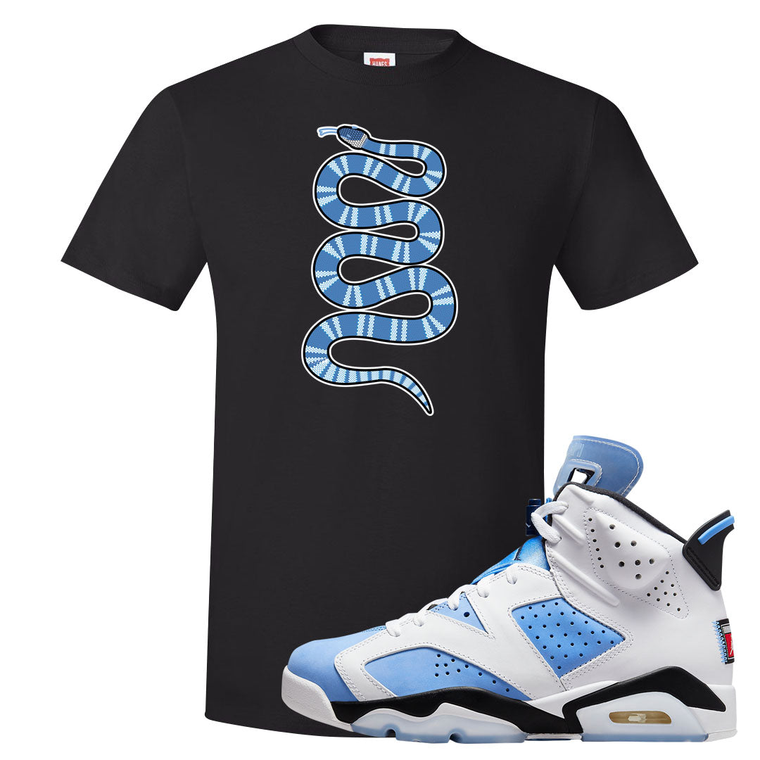 UNC 6s T Shirt | Coiled Snake, Black