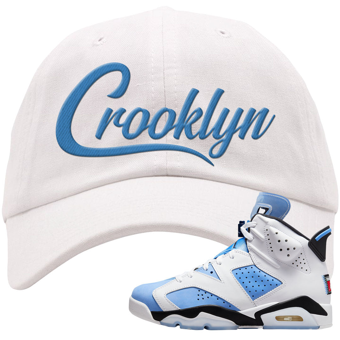 UNC 6s Dad Hat | Crooklyn, White