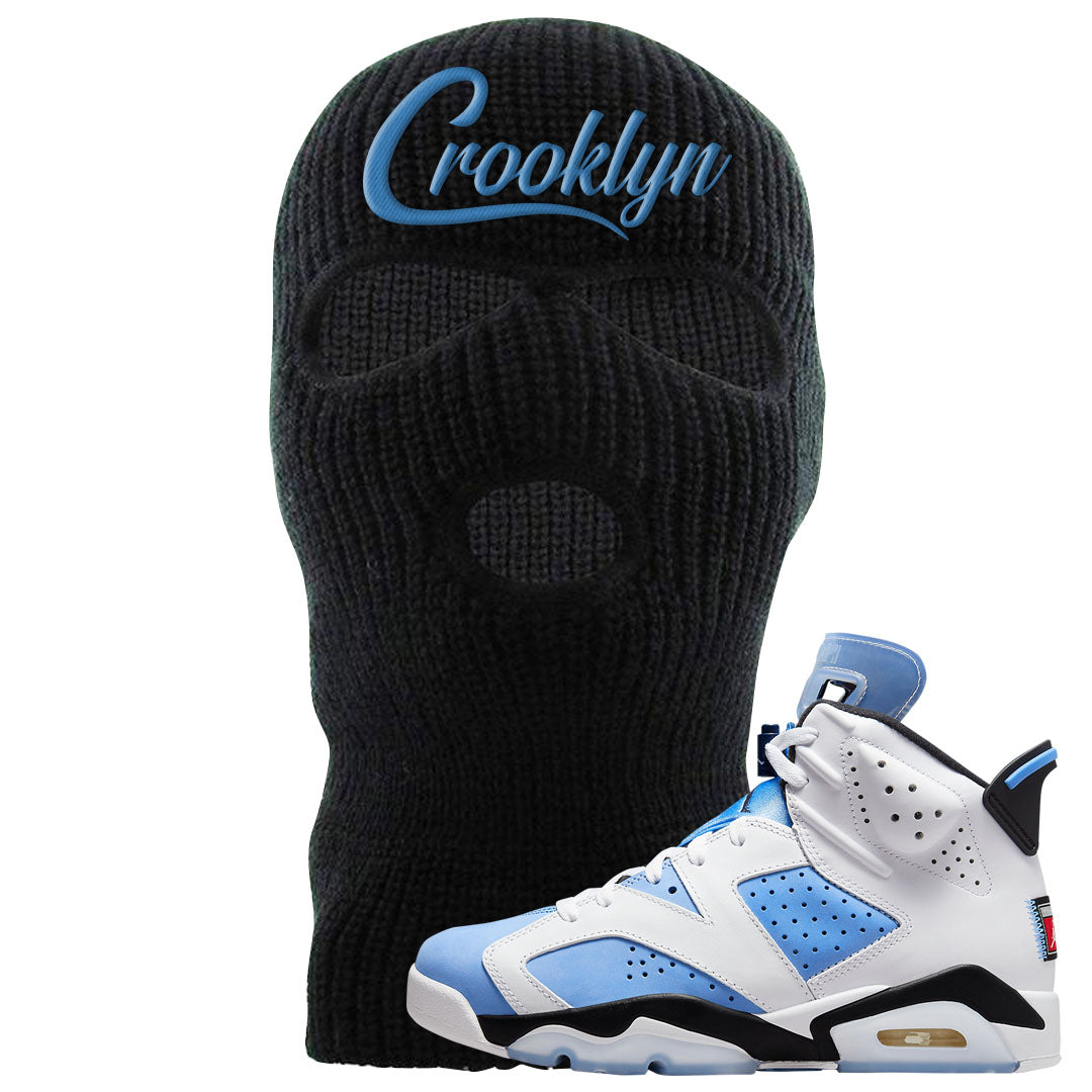 UNC 6s Ski Mask | Crooklyn, Black