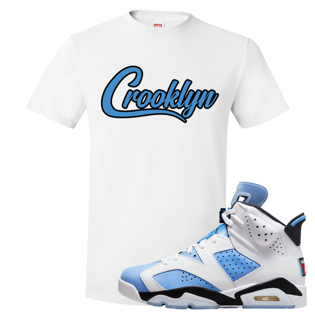 UNC 6s T Shirt | Crooklyn, White