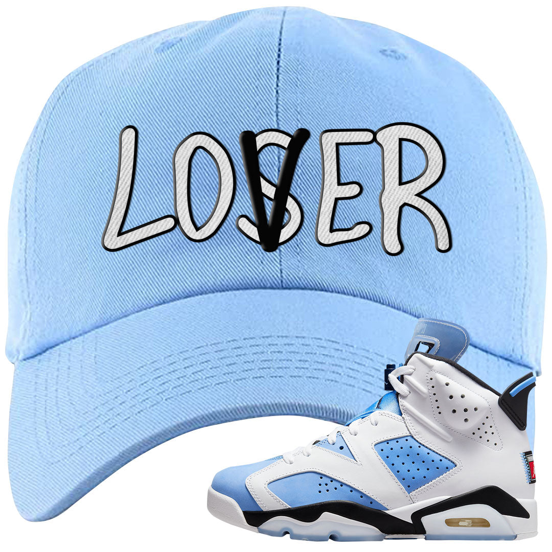 UNC 6s Dad Hat | Lover, Light Blue