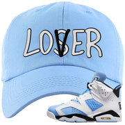 UNC 6s Dad Hat | Lover, Light Blue