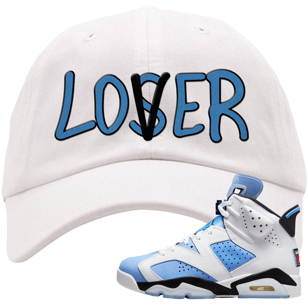 UNC 6s Dad Hat | Lover, White