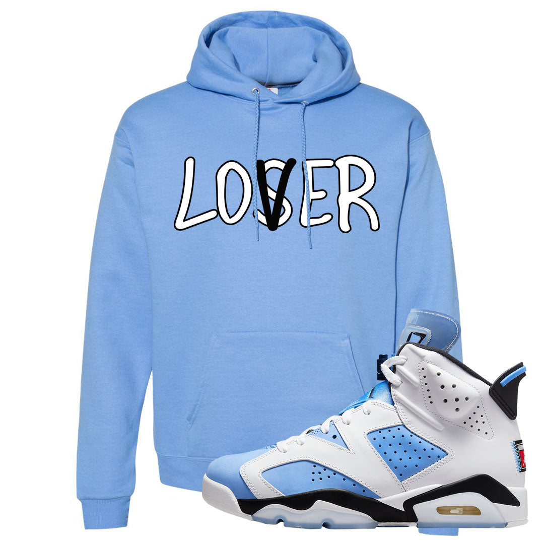 UNC 6s Hoodie | Lover, Carolina Blue