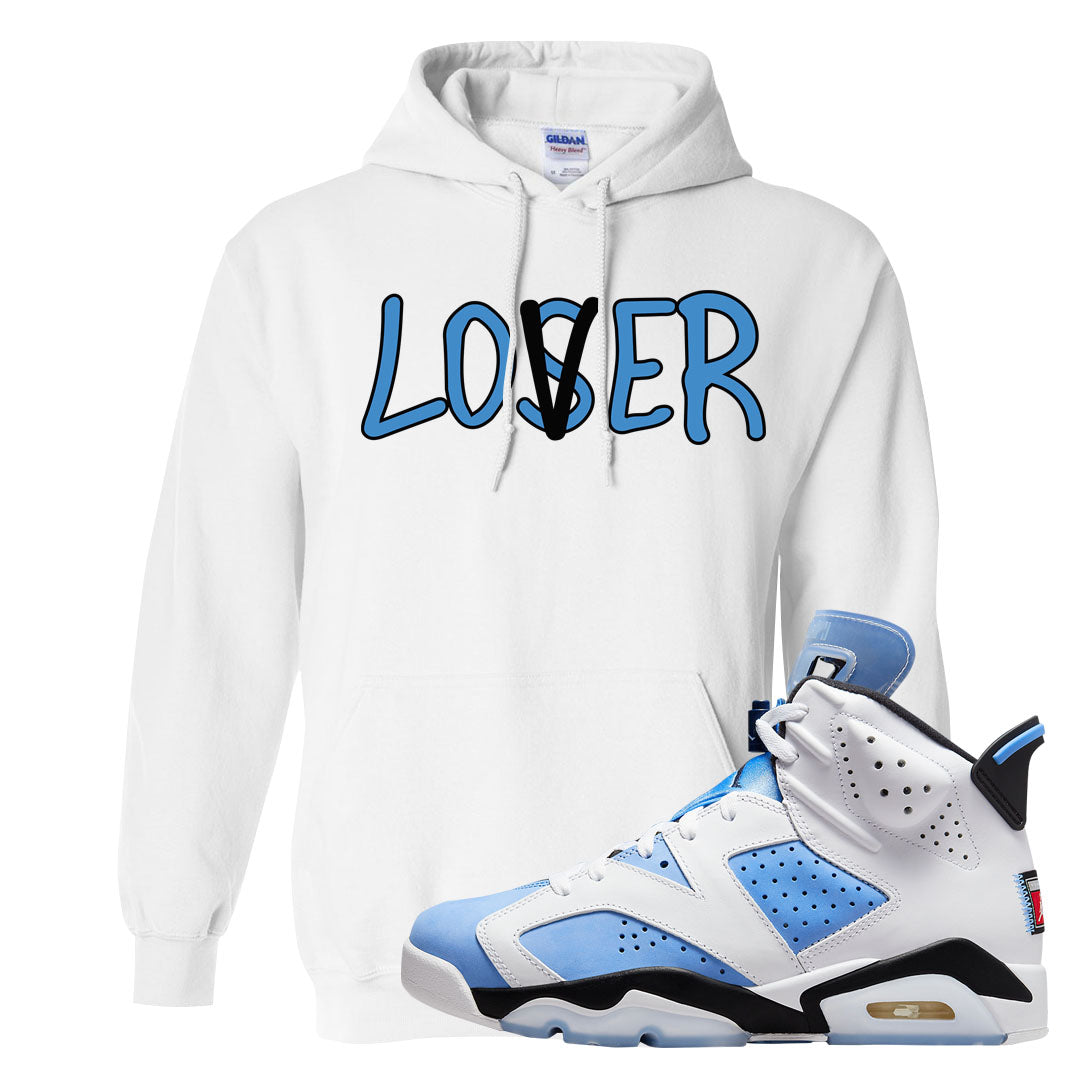 UNC 6s Hoodie | Lover, White