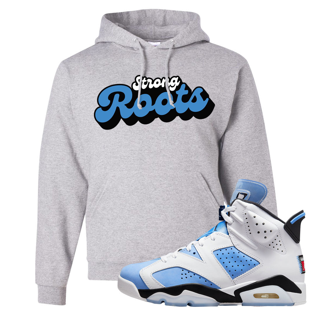 UNC 6s Hoodie | Strong Roots, Ash