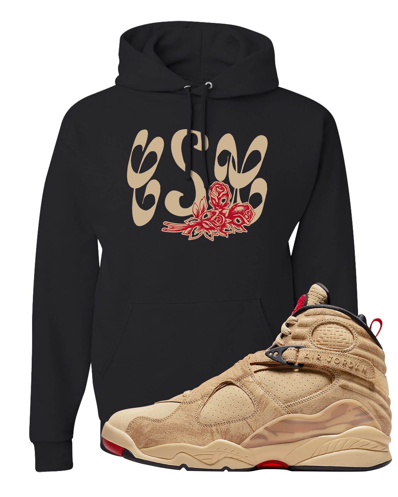 Sesame Samurai 8s Hoodie | Certified Sneakerhead, Black