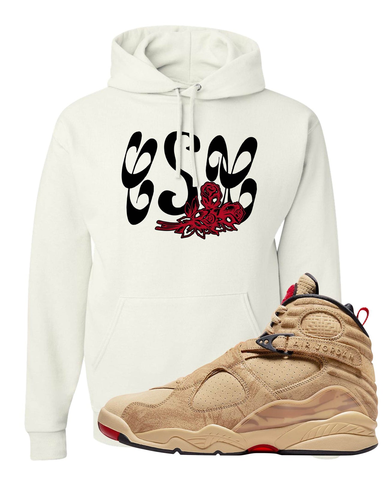 Sesame Samurai 8s Hoodie | Certified Sneakerhead, White