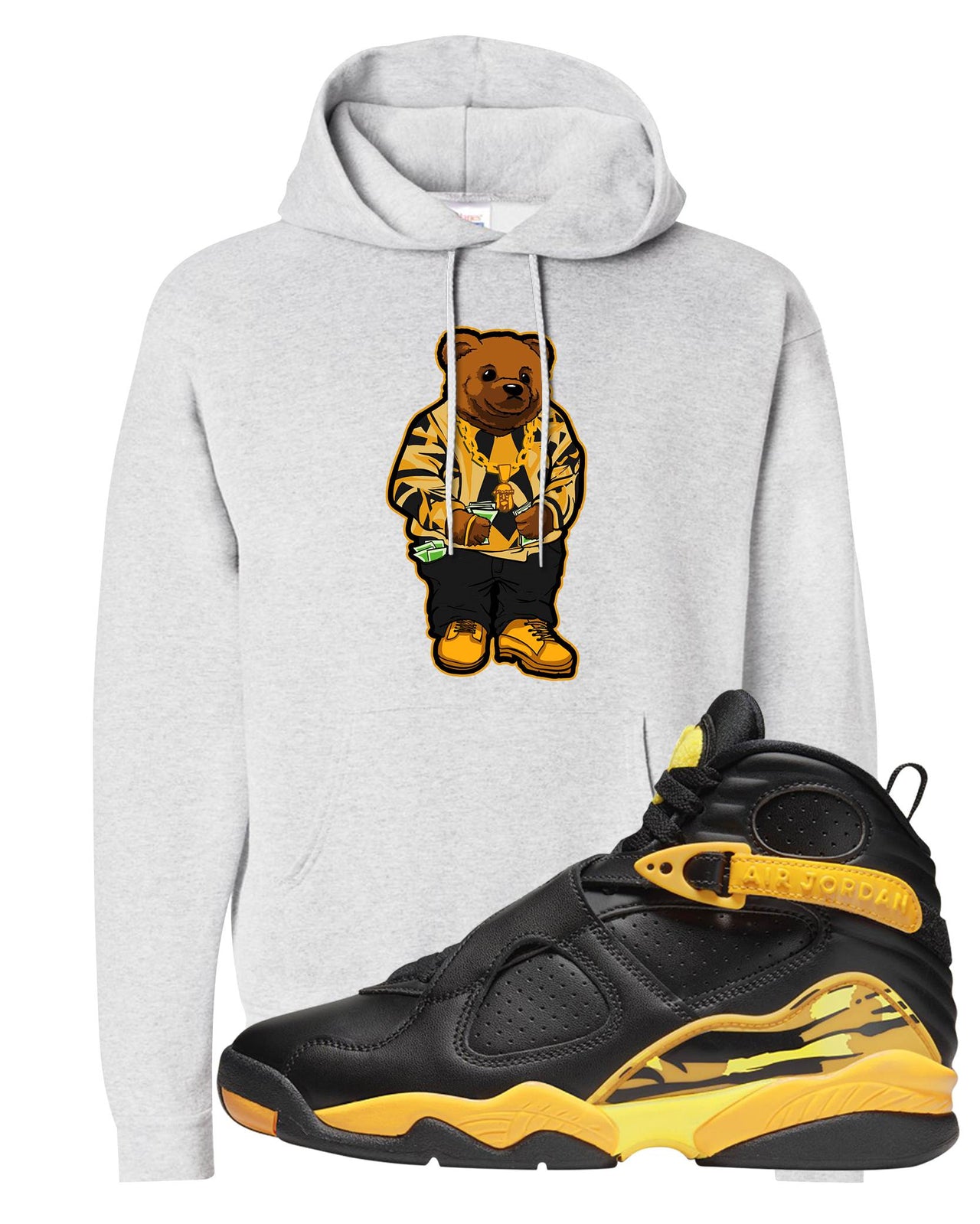 Taxi 8s Hoodie | Sweater Bear, Ash