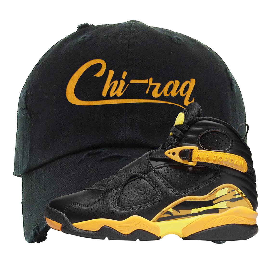 Taxi 8s Distressed Dad Hat | Chiraq, Black