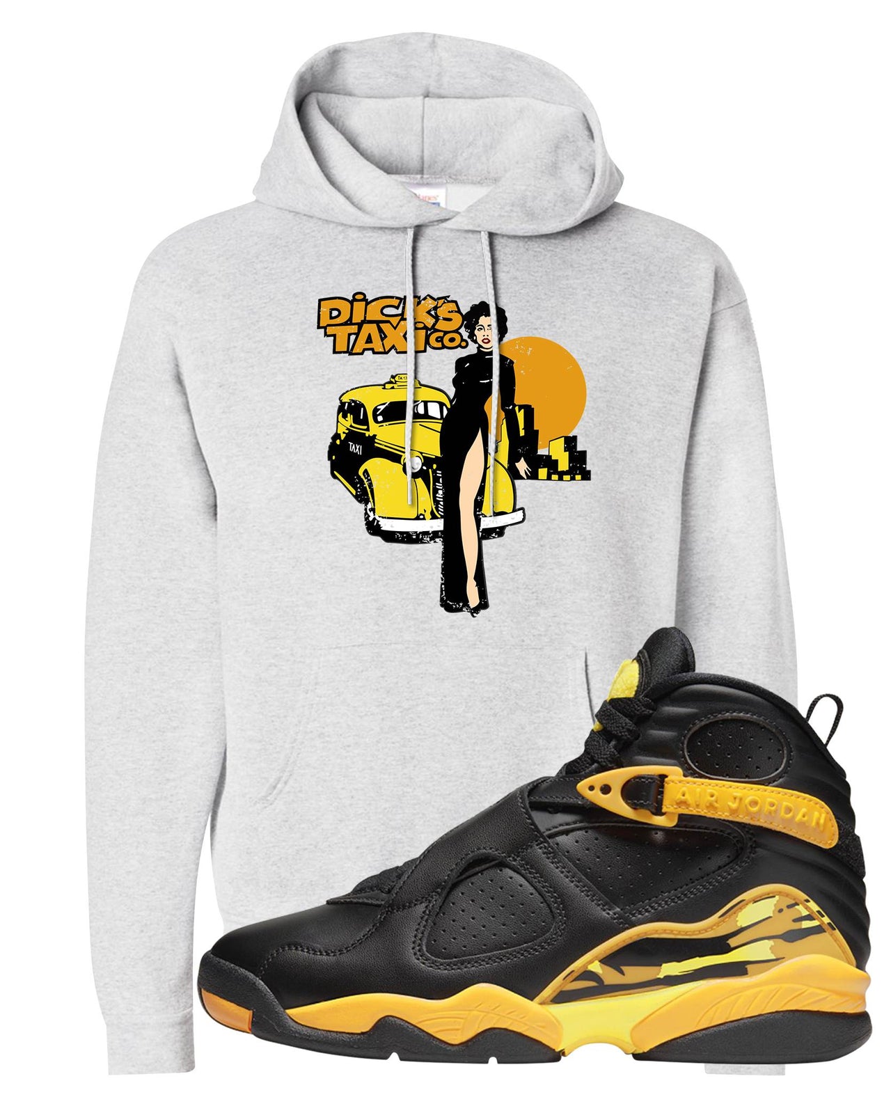 Taxi 8s Hoodie | Dick's Taxi Co., Ash