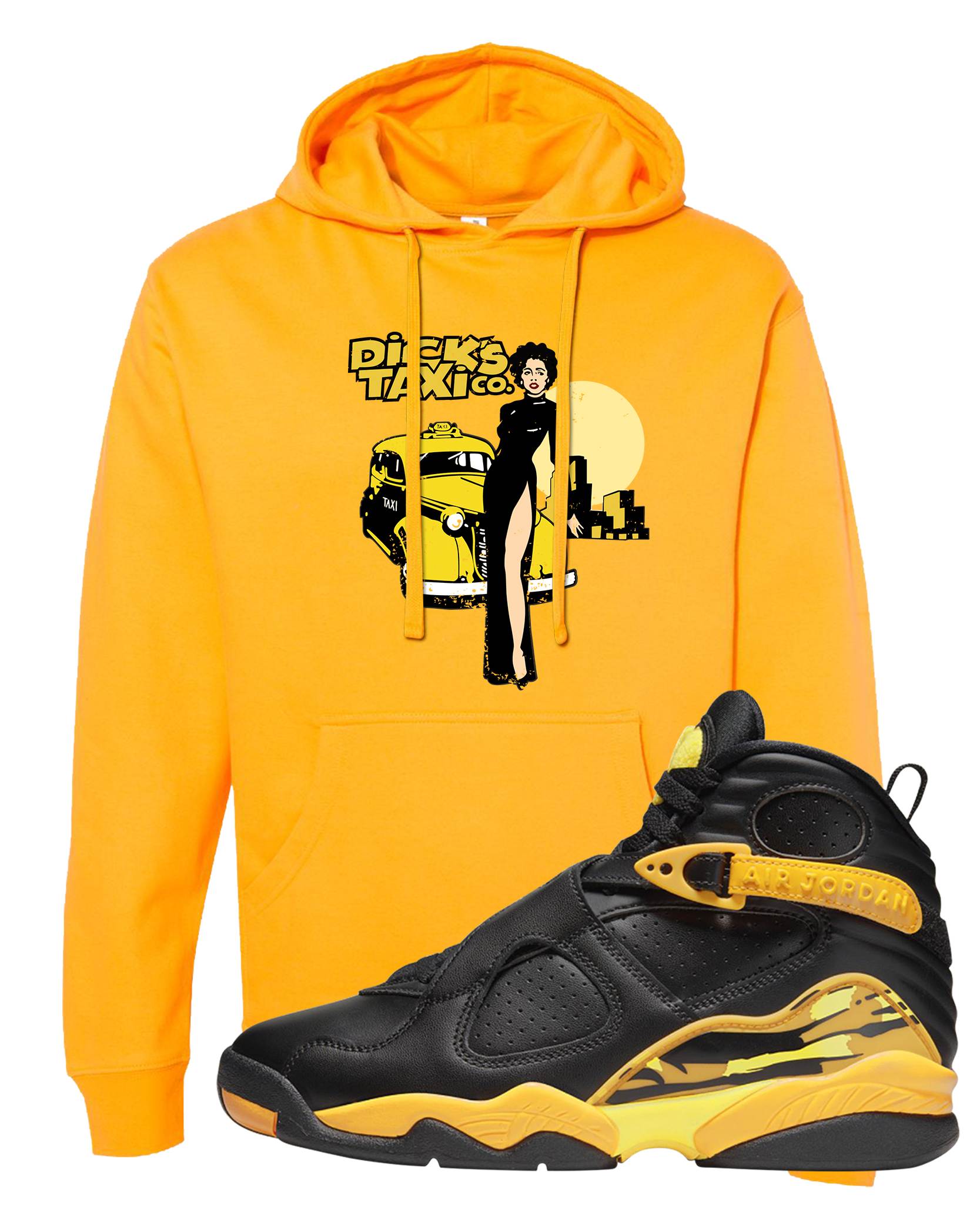 Taxi 8s Hoodie | Dick's Taxi Co., Gold