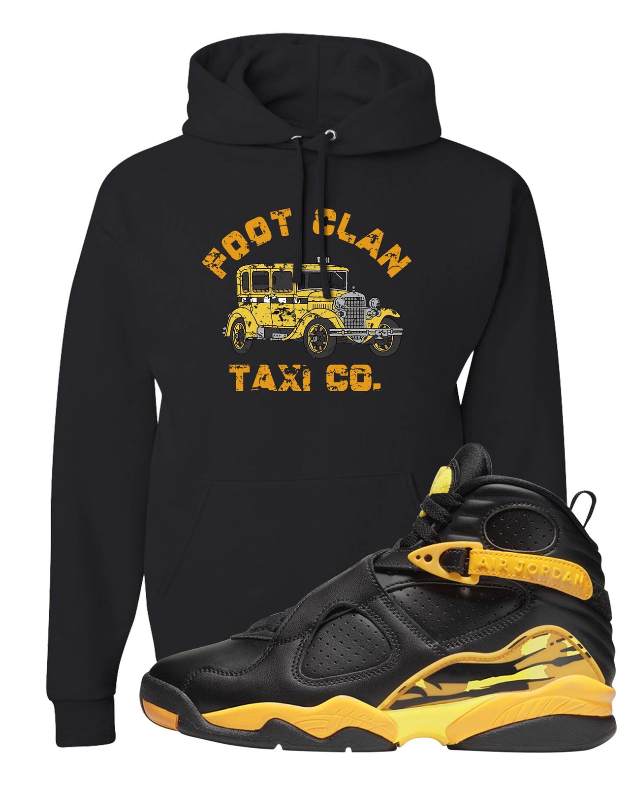 Taxi 8s Hoodie | Foot Clan Taxi Co., Black