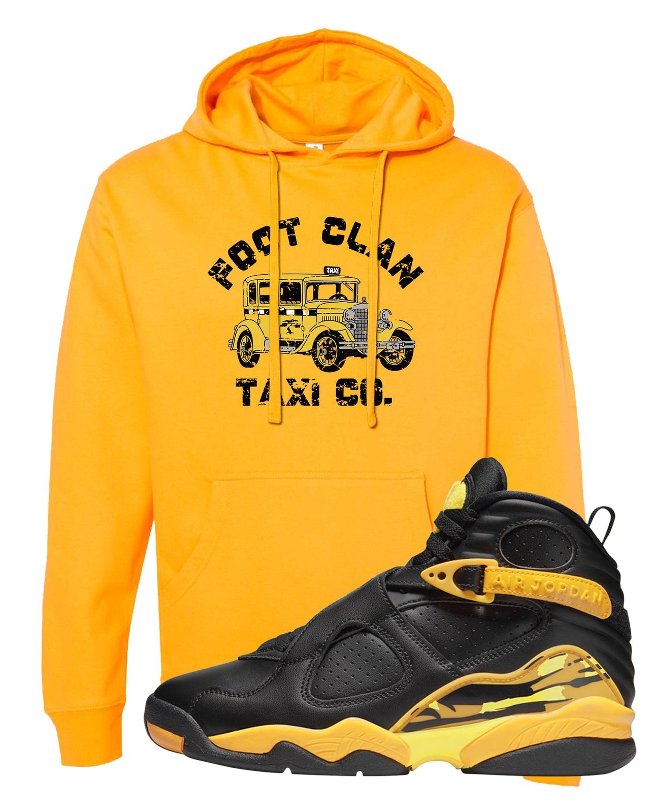 Taxi 8s Hoodie | Foot Clan Taxi Co., Gold