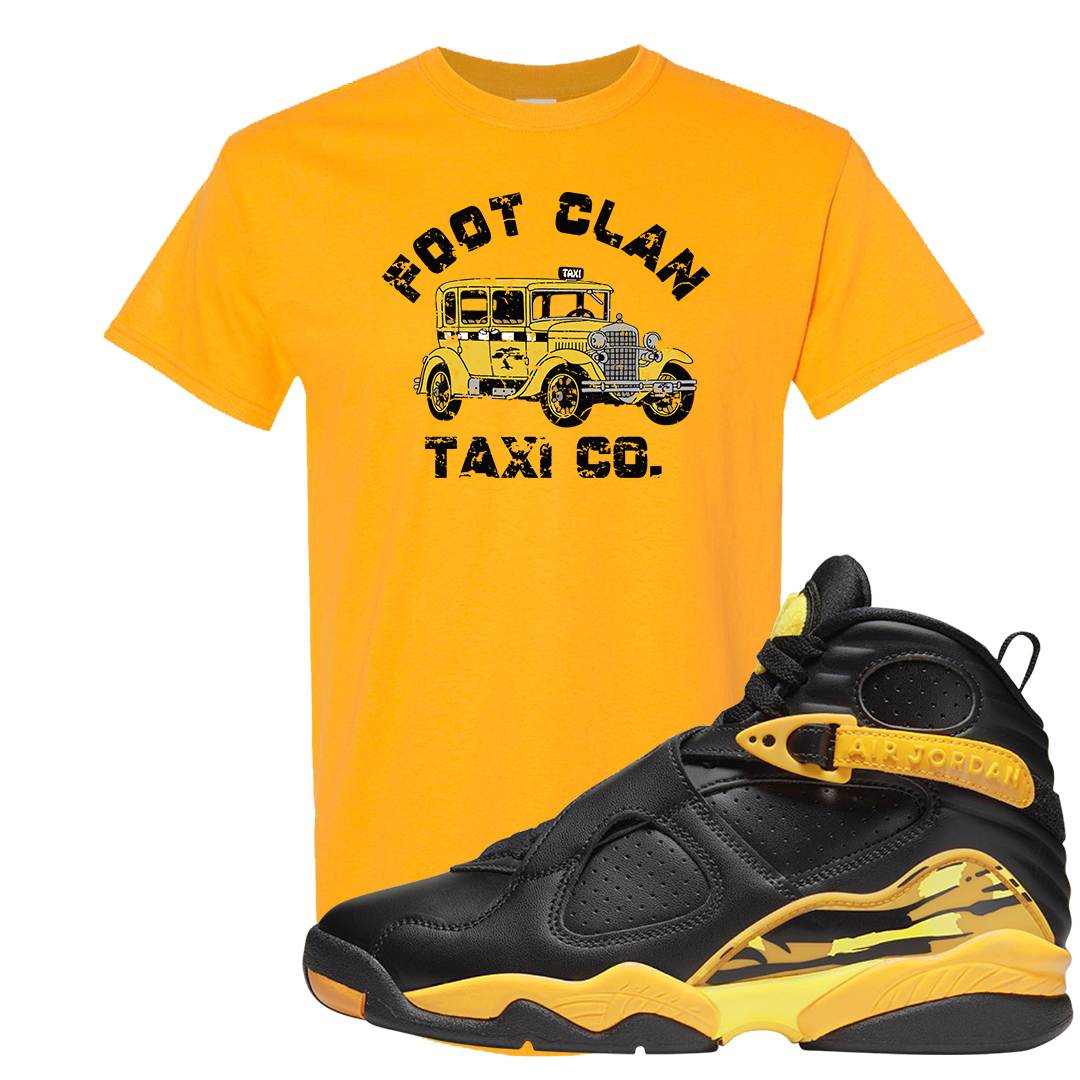 Taxi 8s T Shirt | Foot Clan Taxi Co., Gold
