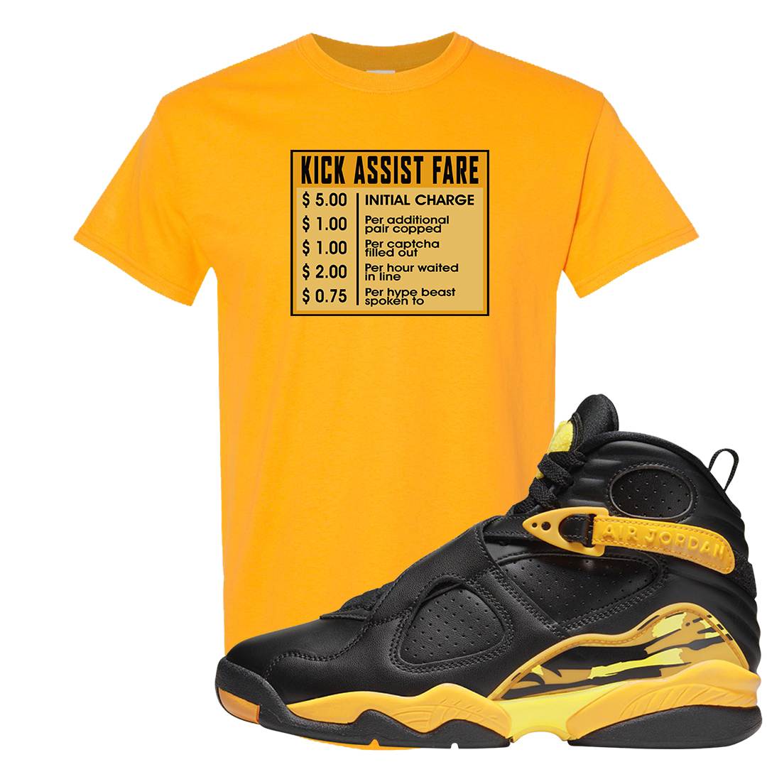 Taxi 8s T Shirt | Sneaker Fare, Gold