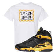Taxi 8s T Shirt | Taxi Fare Ticket, White