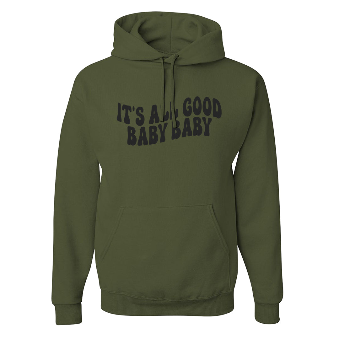 Beef and Broccoli 9s Hoodie | All Good Baby, Military Green
