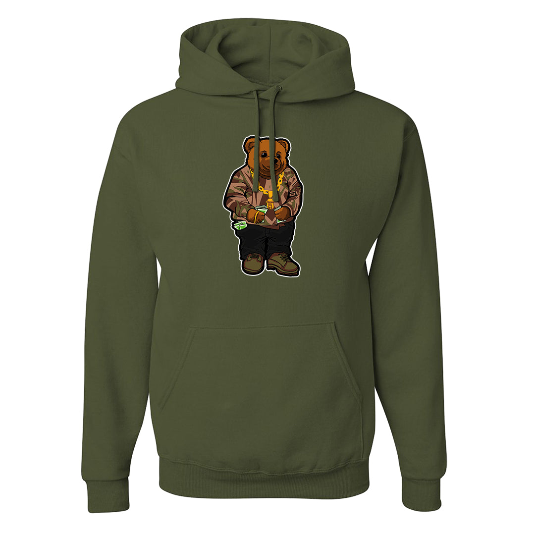 Beef and Broccoli 9s Hoodie | Sweater Bear, Military Green