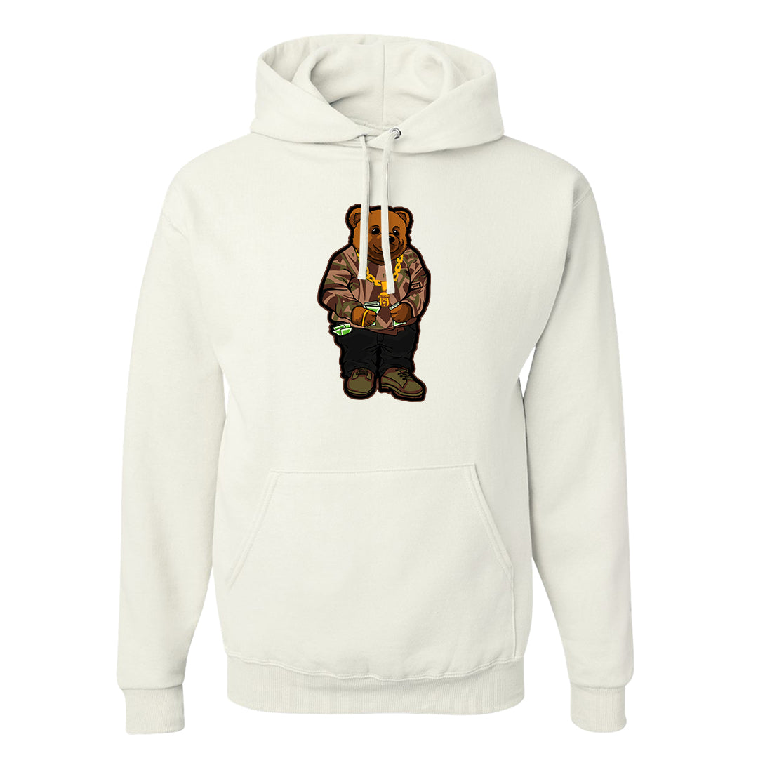 Beef and Broccoli 9s Hoodie | Sweater Bear, White