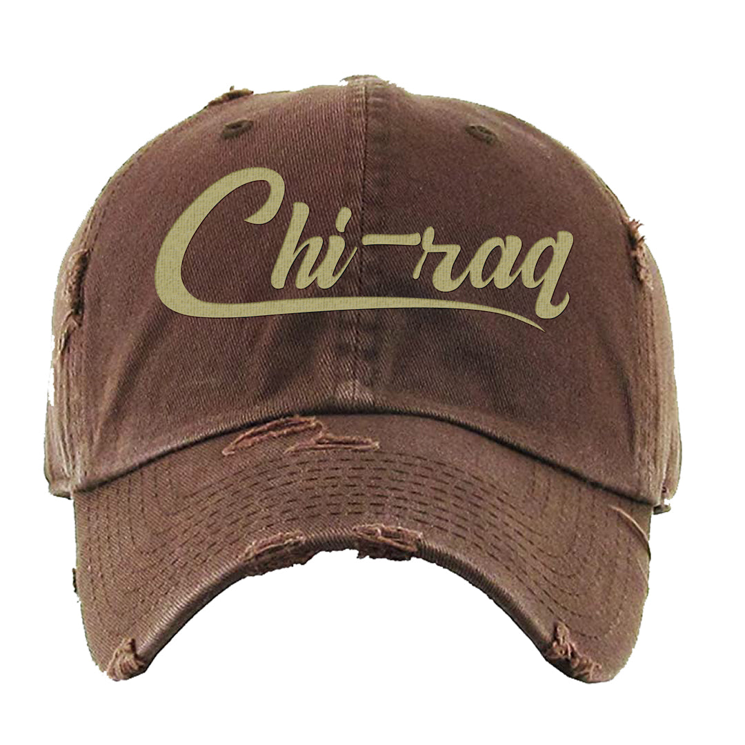 Beef and Broccoli 9s Distressed Dad Hat | Chiraq, Brown