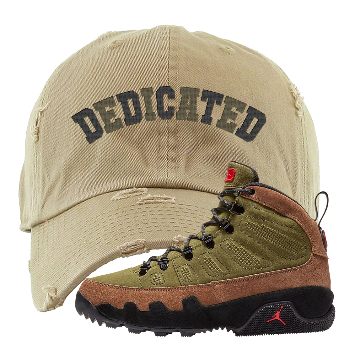 Beef and Broccoli 9s Distressed Dad Hat | Dedicated, Khaki